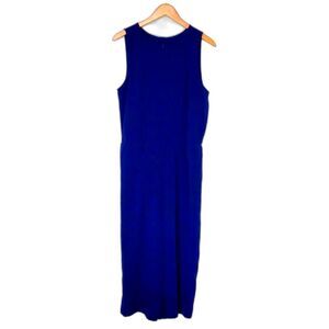 Women's Dark BlueWom Sleeveless Business Office Jumpsuit Romper, Size XL